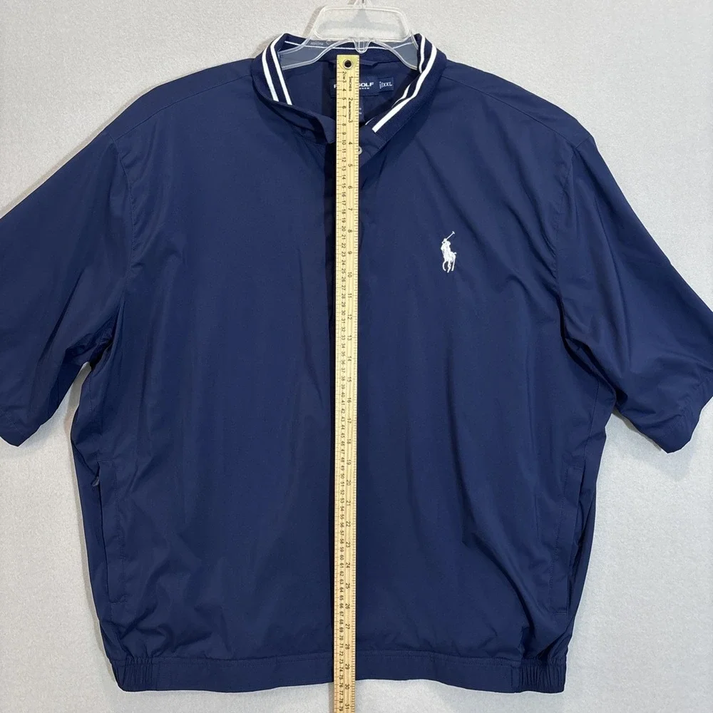 Polo Golf Ralph Lauren XL Windbreaker Jacket Short Sleeve‎ Mens 1/4 Zip EUC